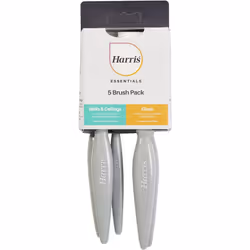 Harris Essentials Walls and Ceilings  Emulsion & Gloss Paint Brush Pack of 5