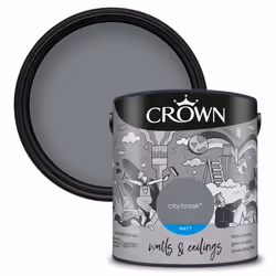 Crown Matt Paint Emulsion Walls & Ceilings 2.5L - City Break
