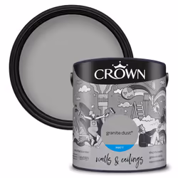 Crown Matt Paint Emulsion Walls & Ceilings 2.5L - Granite Dust