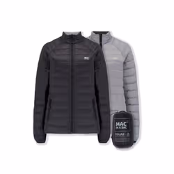 Polar Womens Packable Reversible Down Jacket - UK 8, Black Grey