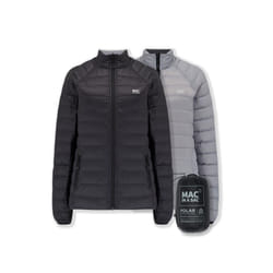 Polar Womens Packable Reversible Down Jacket - UK 8, Black Grey