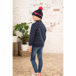Ava Kids Full Zip Top - 2-3 Yrs, Navy Star Print