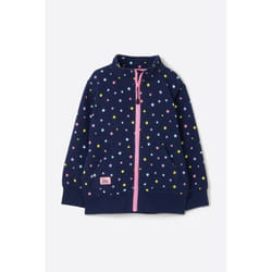 Ava Kids Full Zip Top - 4-5 Yrs, Navy Star Print