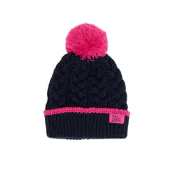 Bobbie Kids Bobble Hat - 5-10 Yrs, Pink Navy