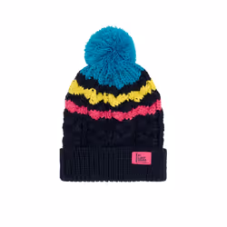 Bobbie Kids Bobble Hat - 2-4 Yrs, Teal Navy