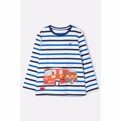 Oliver Kids Long Sleeved Top - 7-8 Yrs, Fire Engine Print