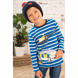 Oliver Kids Long Sleeved Top - 1-2 Yrs, Police Helicopter Print