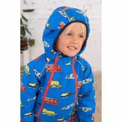 Jamie Puddle Kids Printed Waterproof Rain Suit - 3-4 Yrs, Transport Print