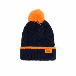 Bobbie Kids Bobble Hat - 5-10 Yrs, Navy Orange