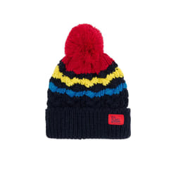Bobbie Kids Bobble Hat - 2-4 Yrs, Navy Red