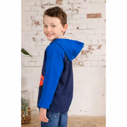 Jack Kids Hoodie - 7-8 Yrs, Blue Tractor Slurry