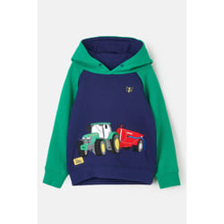 Jack Kids Hoodie - 7-8 Yrs, Green Tractor Slurry