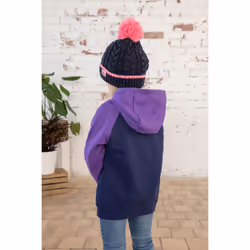Jill Kids Hoodie - 2-3 Yrs, Purple Tractor AppliquÃ©