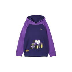 Jill Kids Hoodie - 6-7 Yrs, Purple Tractor AppliquÃ©