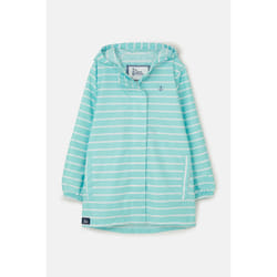 Cara Kids Rain Parka - 2-3 Yrs, Soft Turquoise Stripe