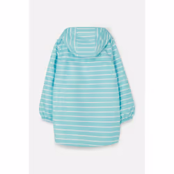 Cara Kids Rain Parka - 2-3 Yrs, Soft Turquoise Stripe