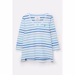 Ariana Womens Top - UK 10, Blue Stripe