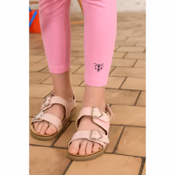 Mollie Leggings Soft Cotton Stretch - 2-3 Yrs, Soft Pink