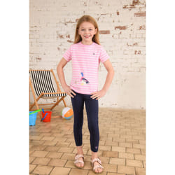 Mollie Leggings Soft Cotton Stretch - 6-7 Yrs, Navy