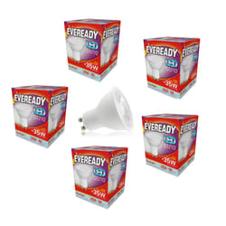 5x Eveready GU10 LED Light Bulbs 3.1W 6500K 250lms A+ Efficient
