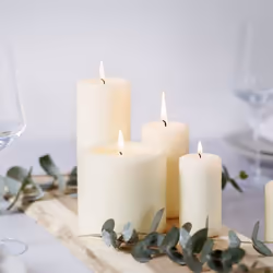 4x Red Pillar Candles Unscented Church Altar Candle 13cm x 6.8cm