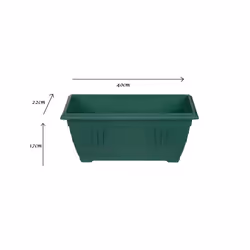 Venetian Window Box Trough Planter Small 40cm Plastic Pot Forest Green