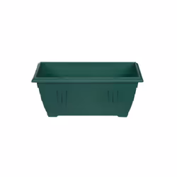 2 Venetian Window Box Trough Planters Small 40cm Plastic Forest Green