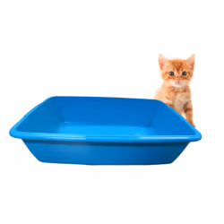 2 Medium Cat Litter Trays Plastic Pet Toilet Training Box 40cm