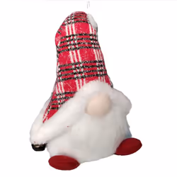 Red Light Up Christmas Gnome Festive Decoration With Bells 27cm