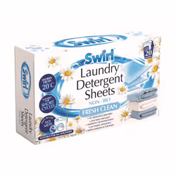 80 Dissolvable Laundry Detergent Sheets Non Bio Fresh Clean Scent