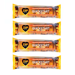 4 Quickstart Firelighter Blocks Instant Light Chimenea Firepit 150g