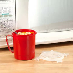 2 Microwave Plastic Soup Mugs Travel Mug With Lids Airtight Seal 800ml