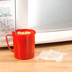 1 Microwave Plastic Soup Mug Portable Mug With Lid Airtight Seal 800ml