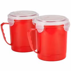 1 Microwave Plastic Soup Mug Portable Mug With Lid Airtight Seal 800ml