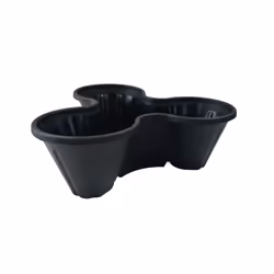 3 Black Strawberry Trio Planter Flower Pot Stackable Plastic Planter