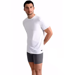 Cotton Stretch 3-Pack Crew-Neck T-Shirts, White - XL