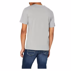 3-Pack Cotton Stretch Crew-Neck T-Shirts, Black/White/Grey - M