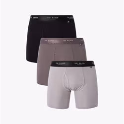 Ted Baker 3-Pack Cotton Boxer Briefs Mens Navy - Medium, Grey/Heather/Black