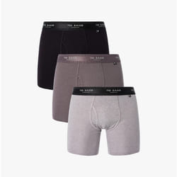 Ted Baker 3-Pack Cotton Boxer Briefs Mens Navy - Medium, Grey/Heather/Black