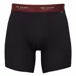 Ted Baker Mens Three Pack Cotton Stretch Breathable Boxer Briefs - M, Black/Black Radicchio/Black Real Teal