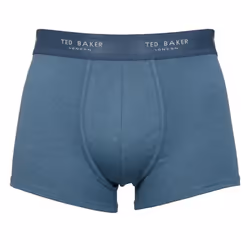 Ted Baker Mens Three Pack Cotton Trunk Breathable Boxer Briefs - M, Scarab/Real Teal/Rope Chain Navy