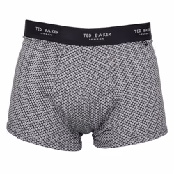 Ted Baker Mens Three Pack Cotton Trunk Breathable Boxer Briefs - L, Navy/Heather Grey/Mini Geo Navy