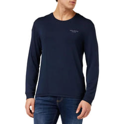 Long-Sleeved Luxe Modal Lounge Top, Navy - L