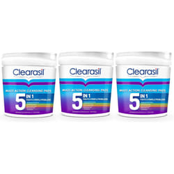 Clearasil - 5-In-1 Ultra Cleansing Pads - 3 x 65 pads each