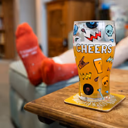 Craft Beer Socks & Glass Set. Novelty Gift Set For Beer Lovers.