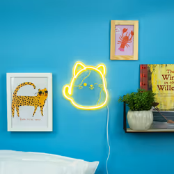 Squishmallows Cam the Cat Neon Wall Light. Licensed Mood Light