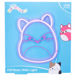 Squishmallows Fifi the Fox Neon Wall Light. Liscensed Mood Light.