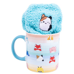 Squishmallows Mug & Fluffy Socks Set. Size 4-7 With Cam, Fifi Winston & More