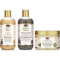 African Pride Moisture Miracle Pre-Shampoo, Conditioner & Shampoo (Set Of 3)