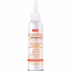 Cantu Shea Butter Tea Tree & Jojoba Hair Oil, Leave-In Conditioning Cream, Coconut Curling Cream (Set Of 3)